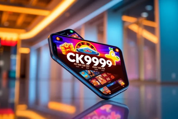 The ck999 app interface on a smartphone showcasing engaging casino games and betting features for mobile users.