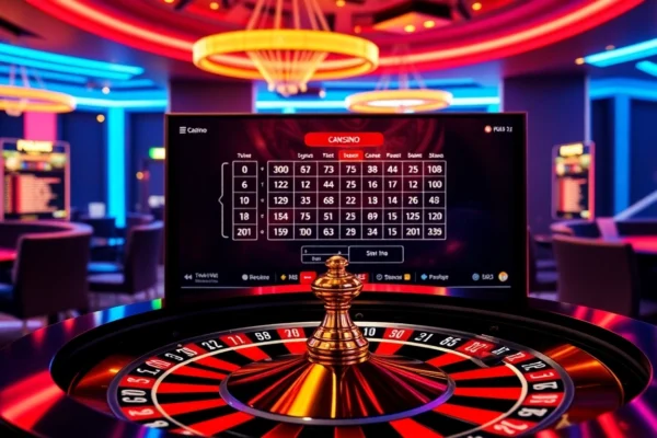 Engage with ck4444 bet through an interactive online casino game showcasing a spinning roulette wheel and vibrant betting setup for an immersive experience.