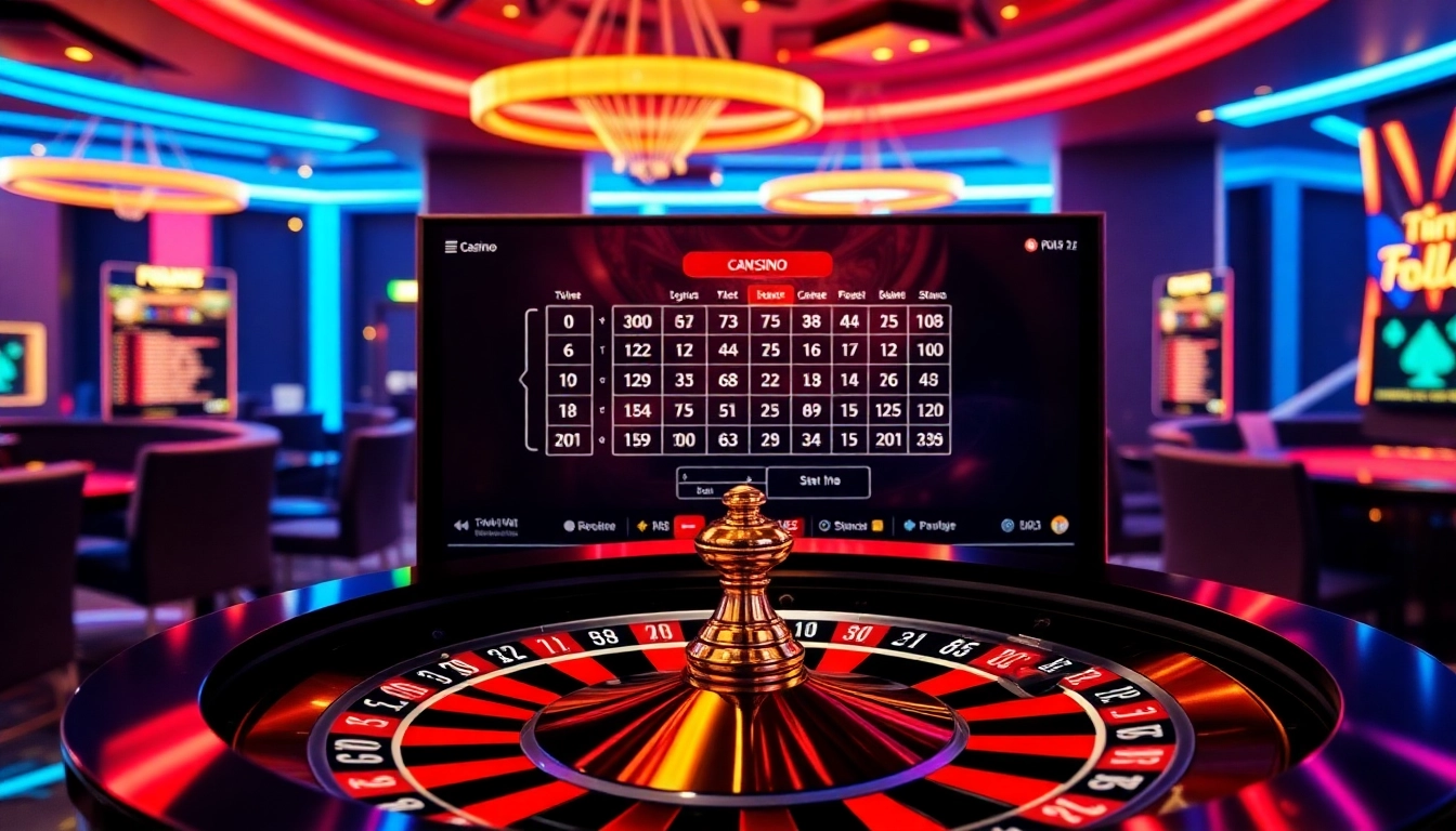 Engage with ck4444 bet through an interactive online casino game showcasing a spinning roulette wheel and vibrant betting setup for an immersive experience.