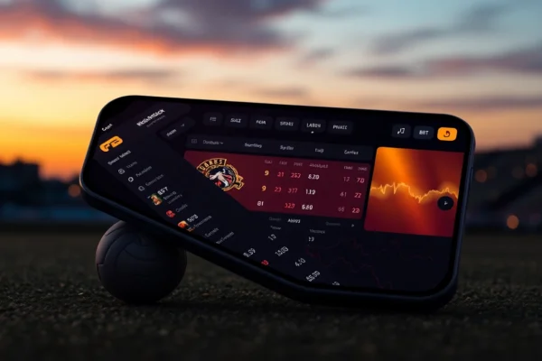 Gold365 ID is prominently displayed on a user-friendly betting app interface with live sports stats and vibrant colors, emphasizing security and instant access for Indian bettors.