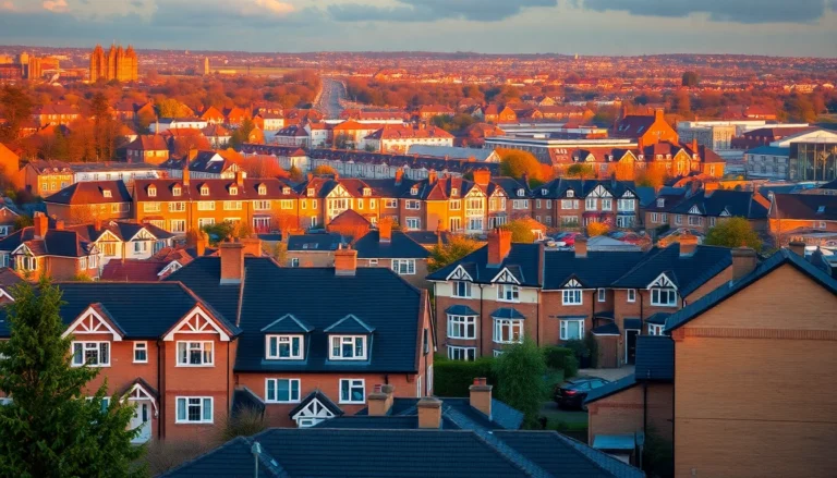 UK House Prices are rising as modern homes fill a vibrant cityscape improving affordability in