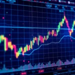 High-tech aicoin market analysis with dynamic charts and data visualization for investors and